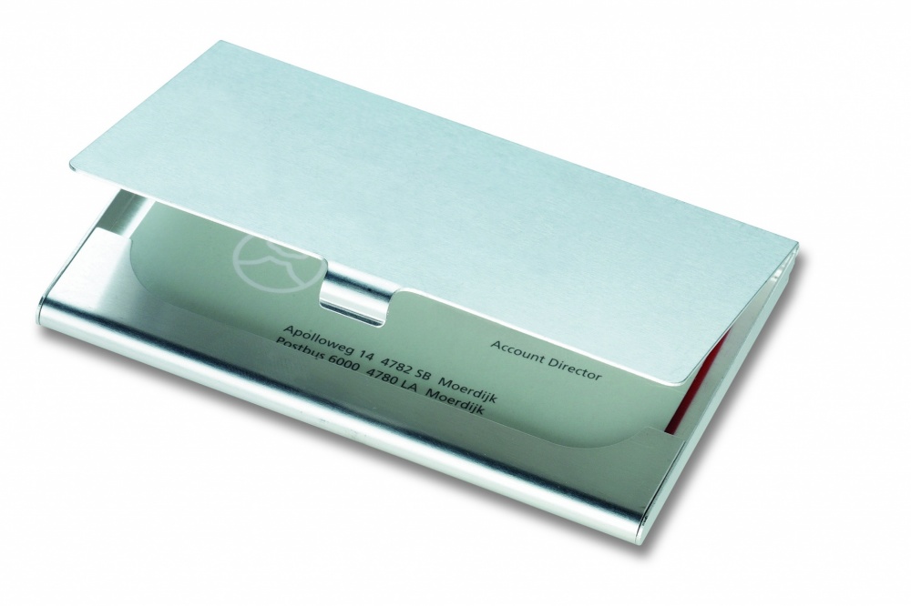 Logo trade promotional giveaways picture of: Aluminium business card holder