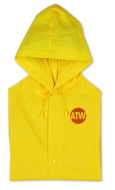 Logo trade promotional giveaways image of: PVC raincoat with hood
