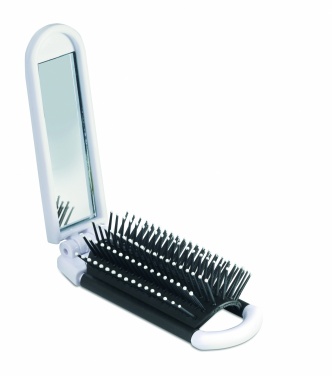 Logo trade corporate gift photo of: Foldable hairbrush with mirror