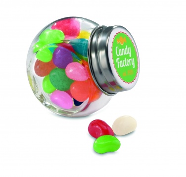 Logo trade business gift photo of: Glass jar with jelly beans