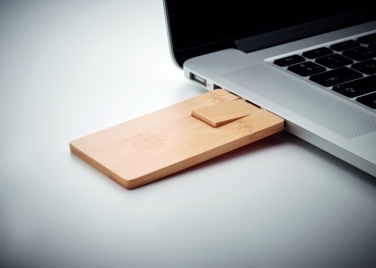 Logo trade promotional gift photo of: 16GB bamboo casing USB