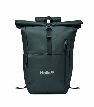 Logo trade promotional giveaway photo of: 300D RPET rolltop backpack
