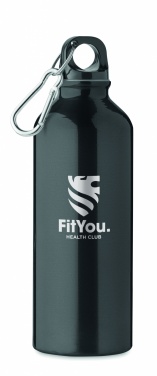 Logotrade promotional items photo of: 500 ml single-walled water bottle made of recycled aluminum with a carabiner