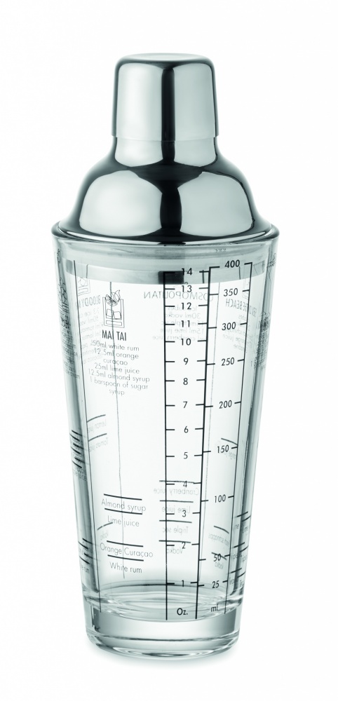 Logotrade promotional giveaway picture of: Glass cocktail shaker 400 ml