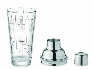 Logo trade corporate gifts image of: Glass cocktail shaker 400 ml