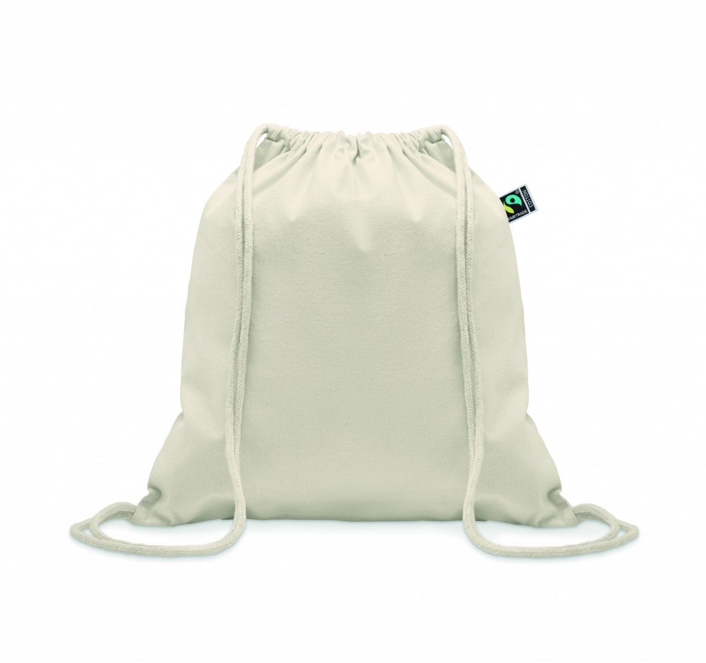 Logo trade promotional item photo of: Drawstring bag Fairtrade