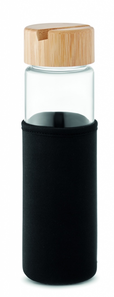 Logotrade corporate gift picture of: Glass bottle bamboo lid 600ml