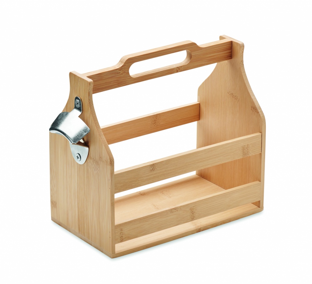 Logotrade promotional gift picture of: 6 beer crate in bamboo
