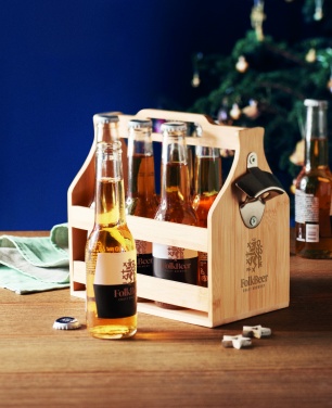 Logotrade promotional giveaway image of: 6 beer crate in bamboo