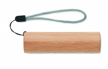 Logo trade advertising products picture of: Beech wood rechargeable torch