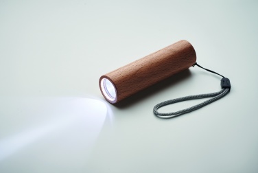 Logotrade promotional merchandise picture of: Beech wood rechargeable torch
