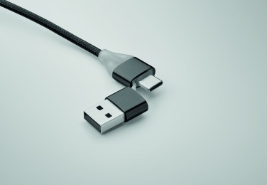 Logo trade corporate gifts image of: 4 in 1 charging cable type C