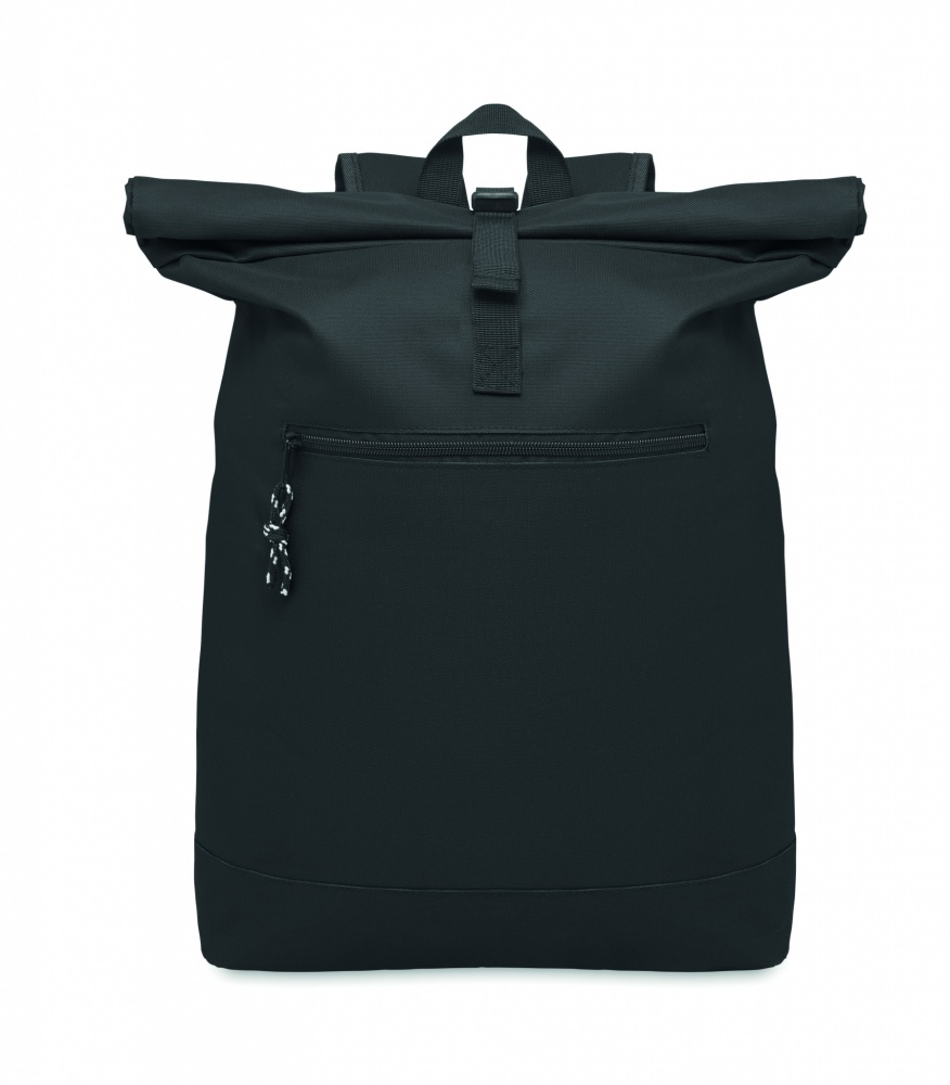 Logo trade promotional giveaways picture of: 600Dpolyester rolltop backpack