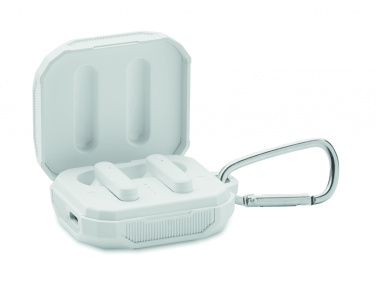 Logo trade promotional merchandise picture of: TWS earbuds with solar charger