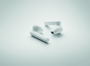 Logo trade promotional merchandise photo of: TWS earbuds with solar charger