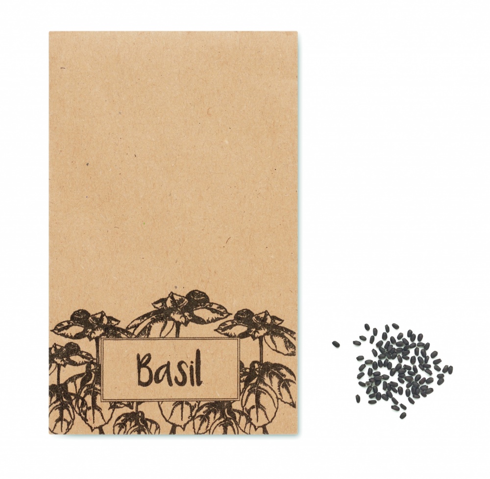 Logotrade promotional merchandise image of: Basil seeds in craft envelope