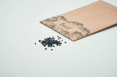 Logo trade business gift photo of: Basil seeds in craft envelope