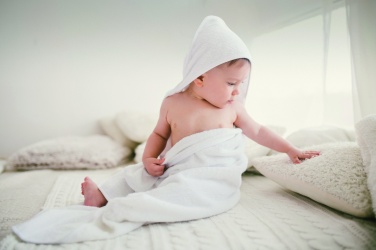 Logo trade business gifts image of: Cotton hooded baby towel