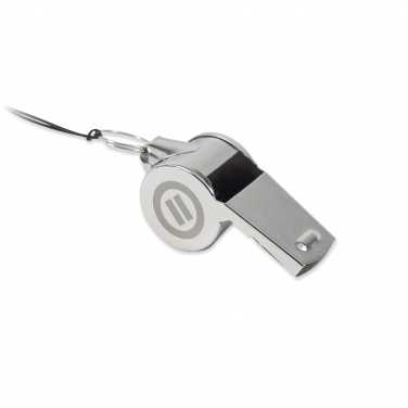 Logo trade promotional merchandise image of: Metal whistle