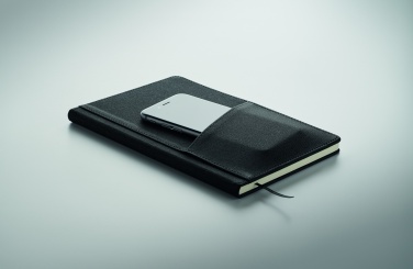 Logo trade promotional merchandise photo of: A5 notebook PU front pocket