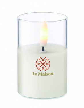 Logo trade promotional items image of: LED wax candle in glass holder