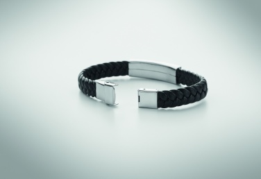 Logo trade corporate gifts picture of: Braided faux leather bracelet