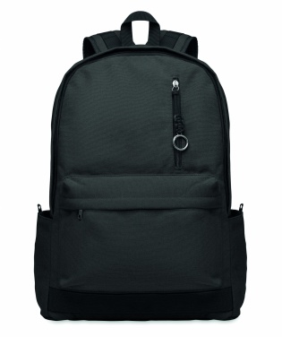 Logo trade promotional items picture of: A 15-inch laptop backpack made of recycled pre-consumer cotton with customizable printing