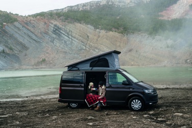 Logo trade corporate gifts image of: RPET sherpa fleece blanket