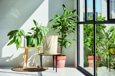 Logo trade promotional giveaways image of: Canvas shopping bag 270 gr/m²