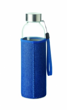 Logo trade corporate gifts image of: Glass bottle in pouch 500 ml