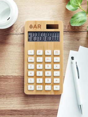 Logotrade corporate gift picture of: 12 digit bamboo calculator
