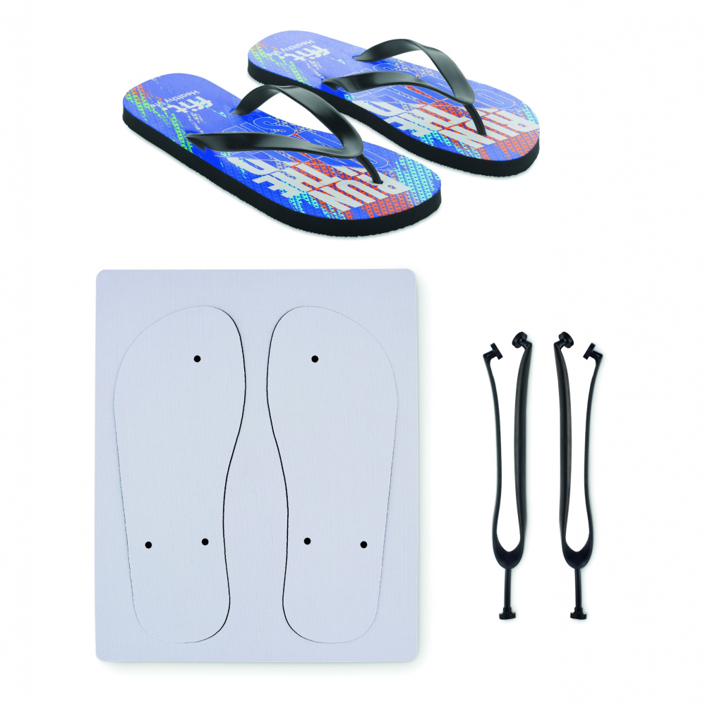 Logo trade business gifts image of: Sublimation beach slippers