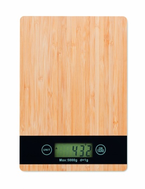 Logo trade advertising product photo of: Bamboo digital kitchen scales