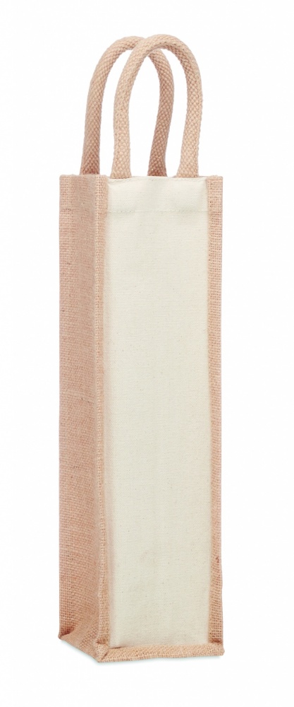 Logotrade corporate gift image of: Jute wine bag for one bottle