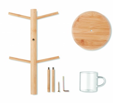 Logo trade advertising products picture of: Bamboo cup set holder