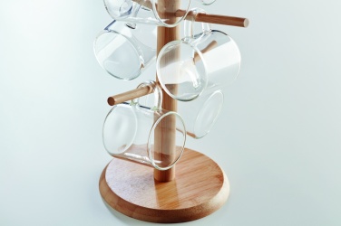 Logo trade advertising products image of: Bamboo cup set holder