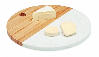 Logo trade corporate gifts image of: Marble/ bamboo serving board