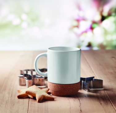 Logo trade promotional giveaway photo of: Sublimation mug with cork base