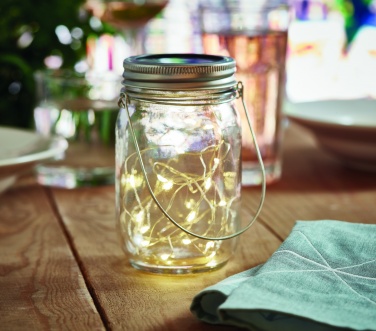 Logotrade promotional giveaway image of: Solar mason jar outdoor lamp
