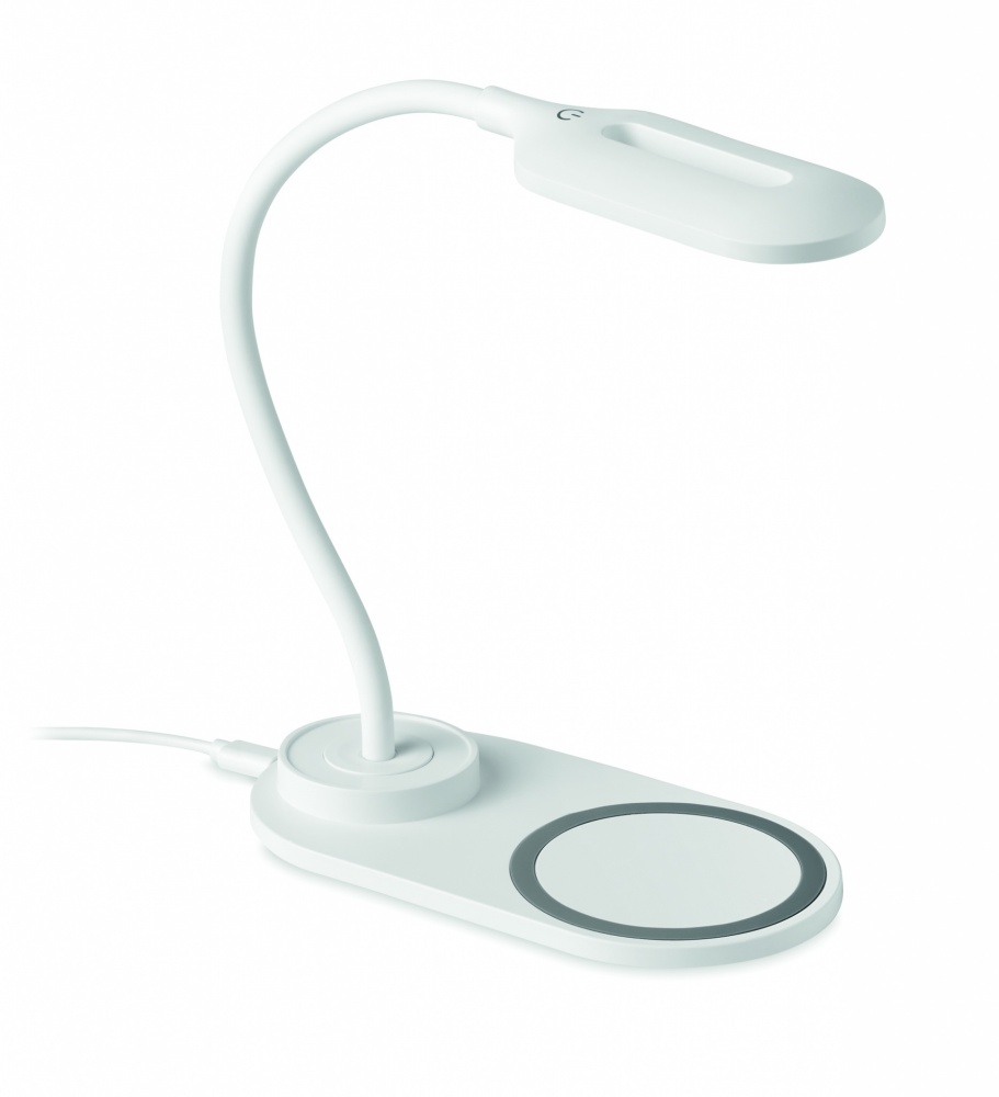 Logo trade promotional gifts picture of: Desktop light and charger 10W