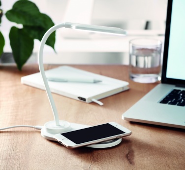 Logo trade corporate gifts picture of: Desktop light and charger 10W