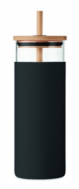 Logotrade promotional gift image of: Glass tumbler 450ml bamboo lid
