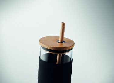 Logotrade promotional gift picture of: Glass tumbler 450ml bamboo lid