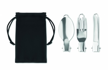 Logo trade promotional gifts image of: 3-piece camping cutlery set