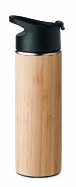Logo trade corporate gift photo of: Double wall bamboo flask 450ml