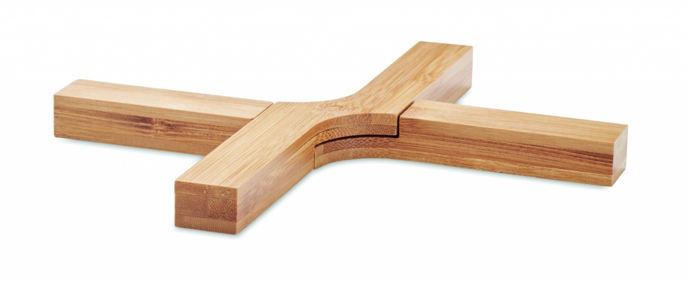 Logo trade promotional products image of: Bamboo foldable pot stand