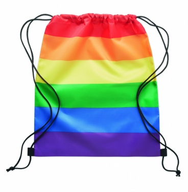 Logotrade promotional product picture of: Rainbow RPET drawstring bag