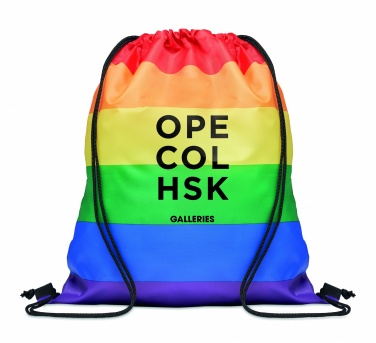 Logotrade promotional gift image of: Rainbow RPET drawstring bag