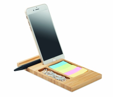 Logo trade promotional items picture of: Bamboo desk phone stand