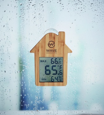Logo trade promotional giveaway photo of: Bamboo weather station HISA